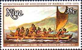 Niue, war canoe