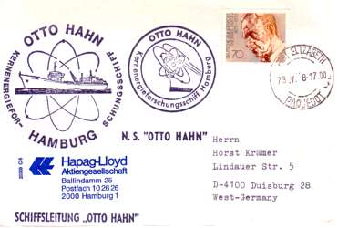 letter, Otto Hahn